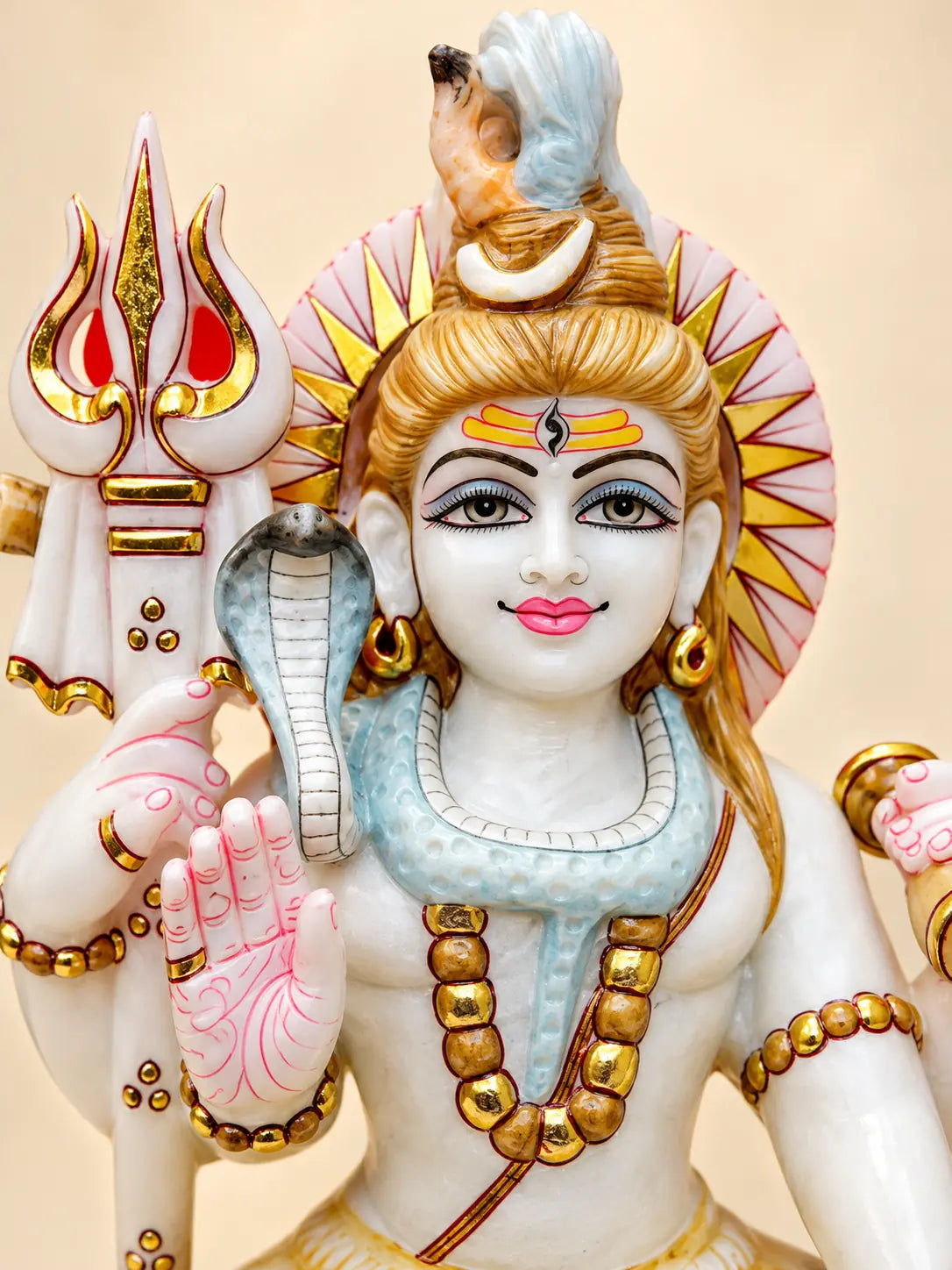 Lord Shiva murti with Nandi — detail
