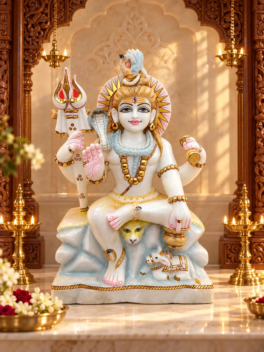 Lord Shiva murti with Nandi — lifestyle